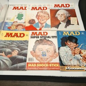 Vintage MAD Magazine Lot of 6 Issues 1973-1979 Super Special Crockwork Lemon